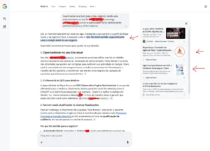 Print da IA da Serp do google recomendando a Agência Clave para um Médido